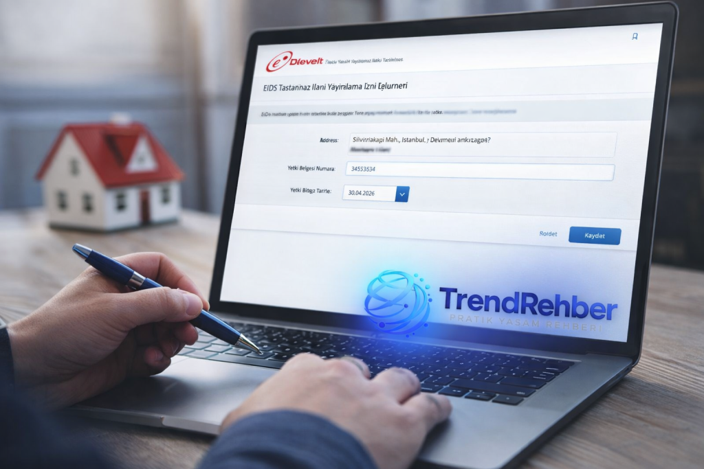 EİDS ile ilanlar doğrulanıyor. Taşınmaz ilanı yayınlama izni verme (e-Devlet), yetki belgesi numarası, taşınmaz seçimi, iptal/uzatma rehberi.