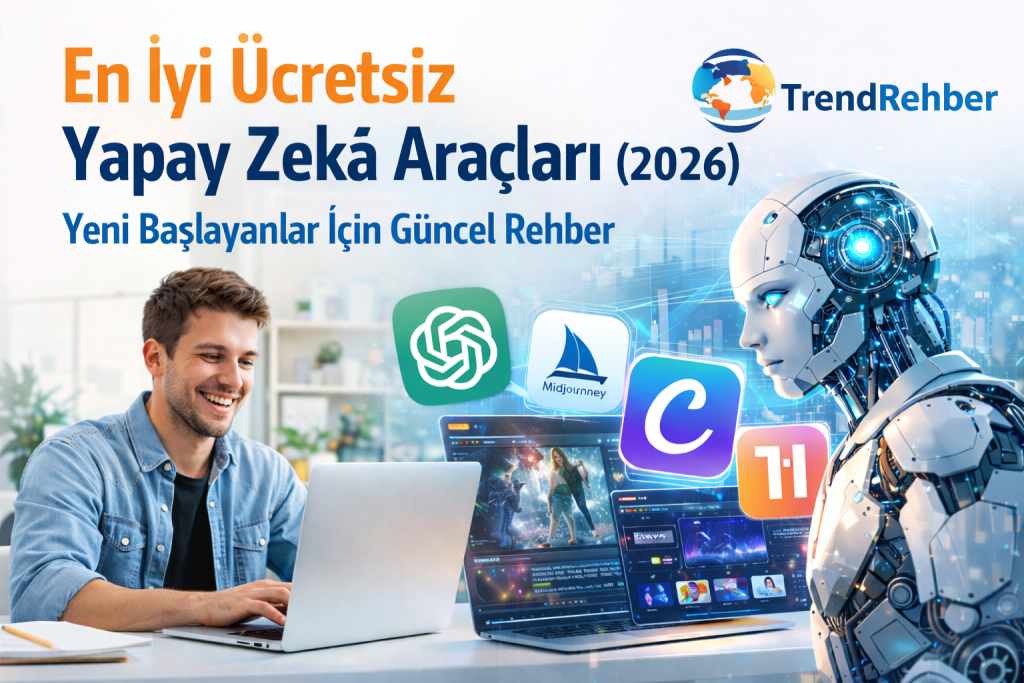 Ücretsiz yapay zekâ araçlarıyla metin yazın, görsel ve video üretin. 2026’nın en popüler AI platformları ve kullanım rehberi burada.