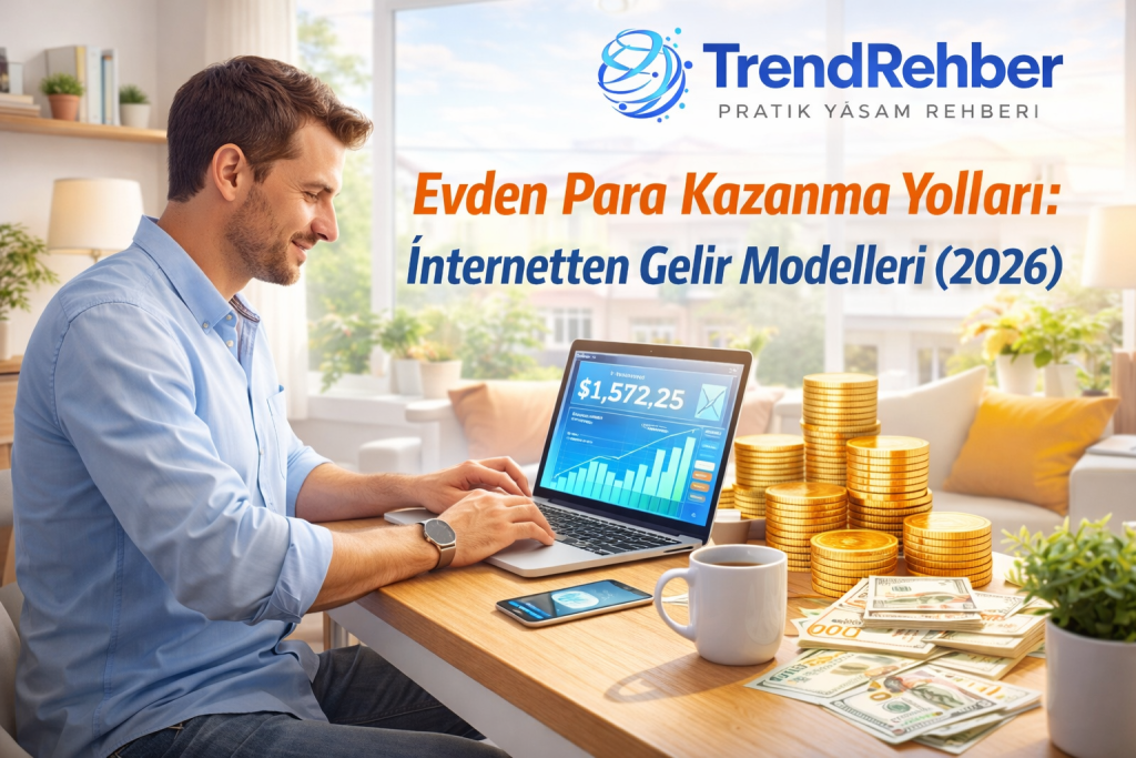 İnternetten Para Kazanma Modelleri Nelerdir? Evden çalışarak gelir elde etmenin birçok yolu bulunuyor. 2026 itibarıyla en çok kullanılan online gelir modelleri şunlar: