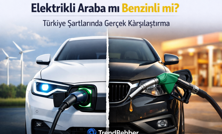 Elektrikli araba mı benzinli mi daha mantıklı? Maliyet, uzun yol, kullanım ve Türkiye şartlarına göre detaylı karşılaştırma TrendRehber’de.