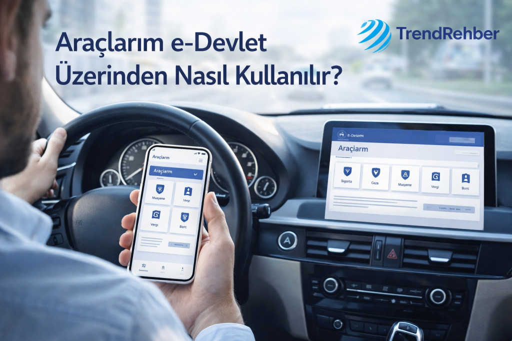 Araçlarım e-Devlet hizmeti ile ceza, muayene, sigorta, vergi ve borç bilgilerinizi tek ekranda nasıl görebileceğinizi bu rehberde öğrenin.