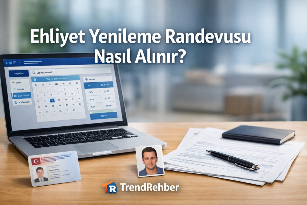 Ehliyet yenileme randevusu nereden alınır, hangi belgeler gerekir, ücret ne kadar? 2026 güncel başvuru adımlarını sade ve net şekilde öğrenin.