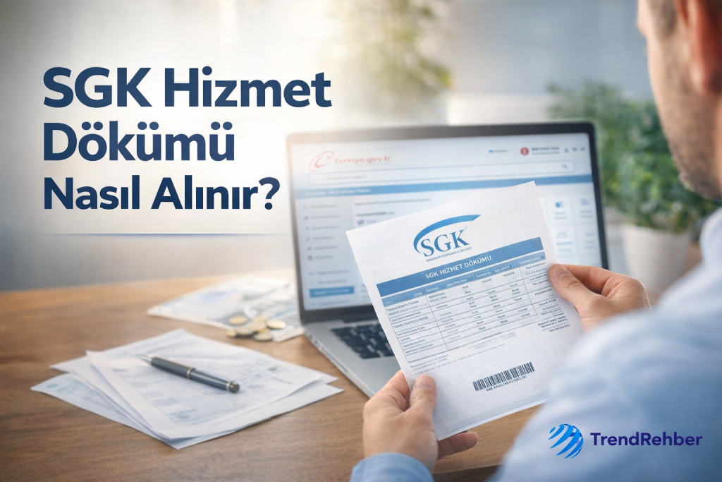 SGK hizmet dökümü almak isteyenler için 4A, 4B ve 4C ekranlarını tek tek anlattık. e-Devlet üzerinden hizmet dökümü, işe giriş çıkış bildirgesi ve barkodlu SGK belgesi alma adımlarını bu rehberde bulabilirsiniz.