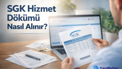 SGK hizmet dökümü almak isteyenler için 4A, 4B ve 4C ekranlarını tek tek anlattık. e-Devlet üzerinden hizmet dökümü, işe giriş çıkış bildirgesi ve barkodlu SGK belgesi alma adımlarını bu rehberde bulabilirsiniz.