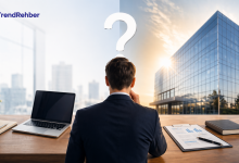 Şahıs şirketi ile limited şirket arasında karar vermeye çalışan girişimciyi anlatan iş dünyası rehber görseli